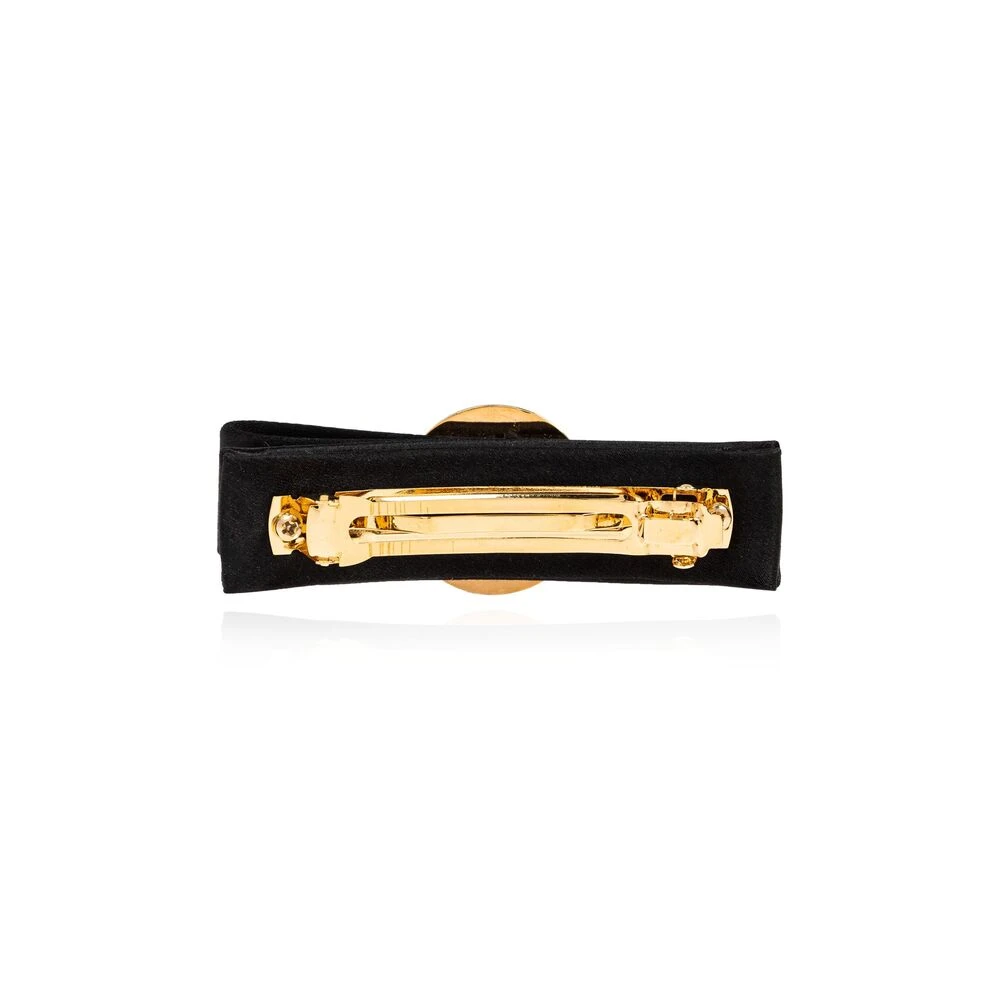 Versace Zwarte Medusa Plaque Haarklem Black Dames
