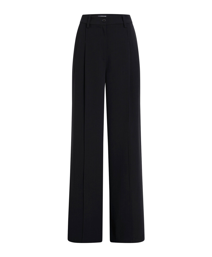 Pantaloni eleganti in twill - Nero - DONNA