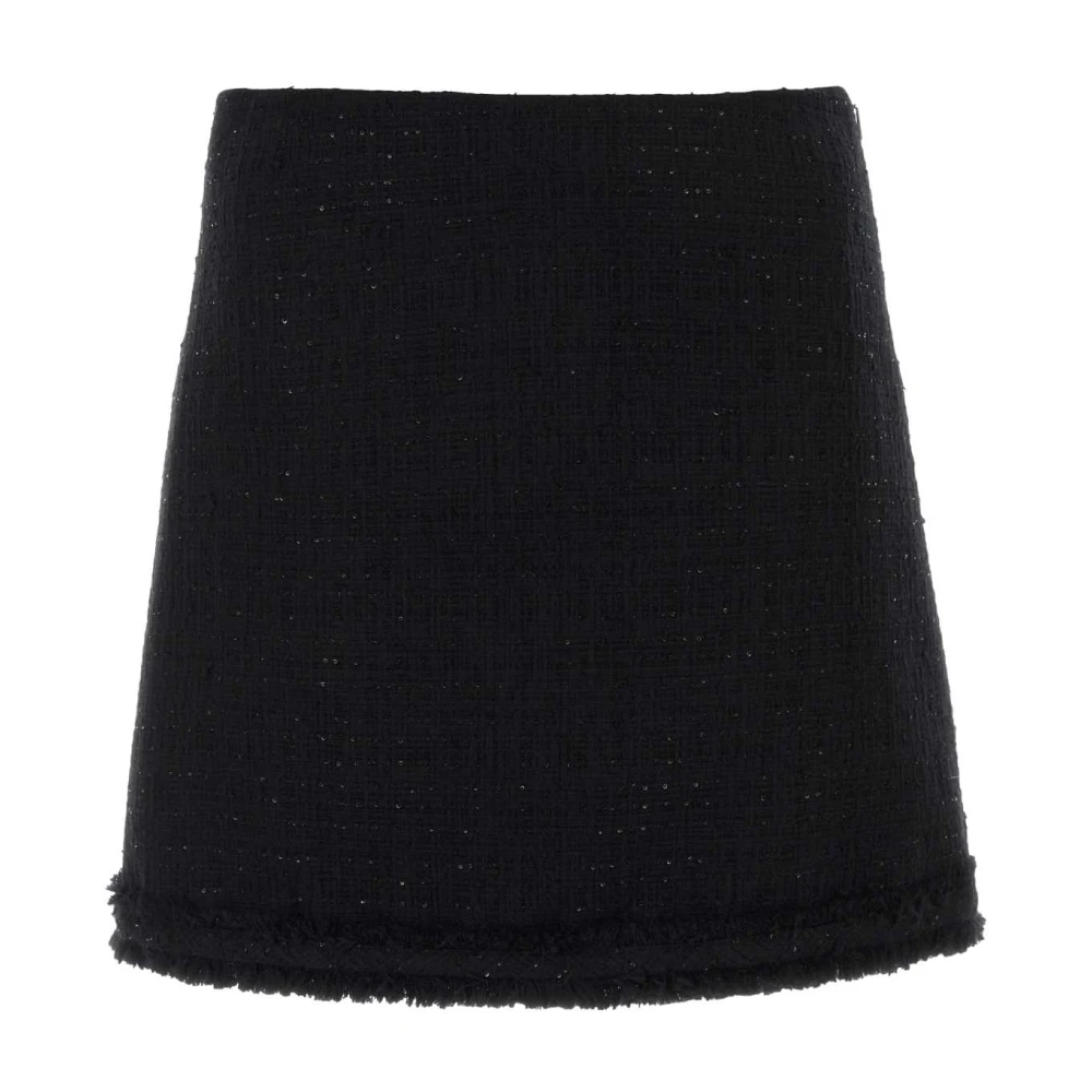 Versace Zwarte tweed mini rok Black Dames
