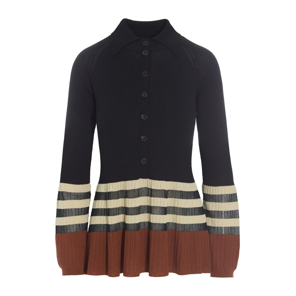 Bitte Kai Rand Organza Stripe Feminine Ribgebreide Blouse Multicolor Dames