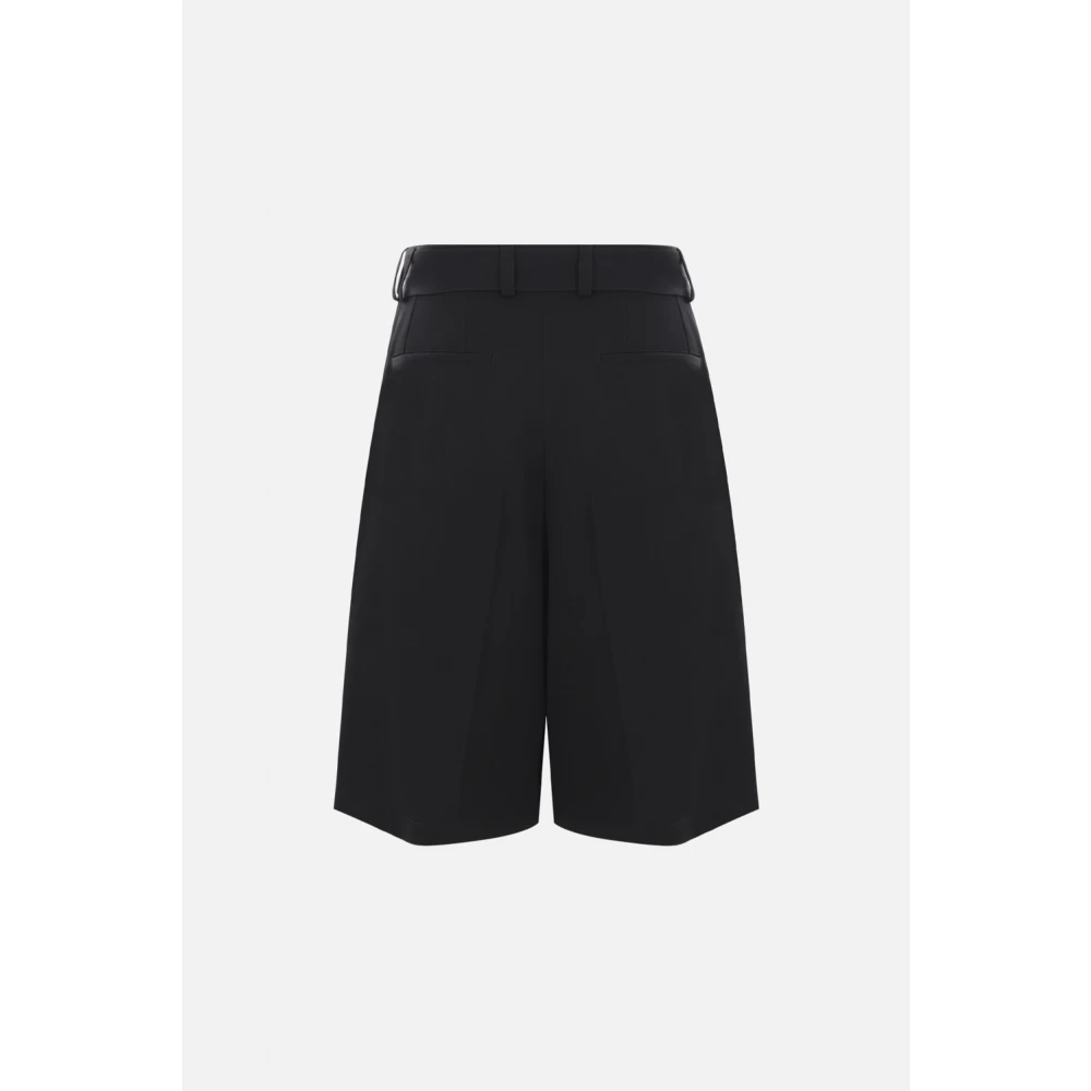 Jil Sander Zwarte wollen gabardine shorts Black Heren