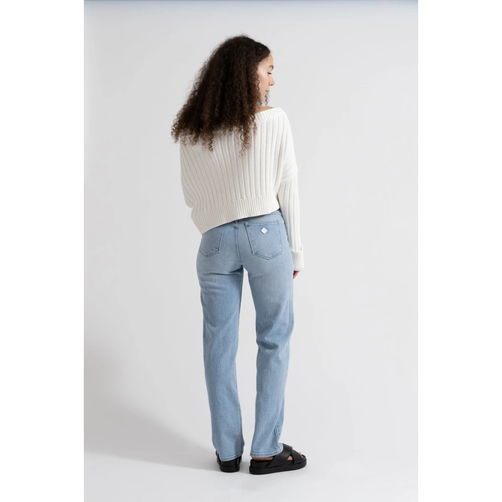 Abrand Jeans Hoge Rechte Lichtblauwe Jeans Gina Blue Dames