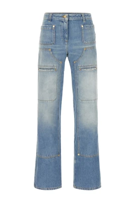 Straight Leg Panelled Jeans