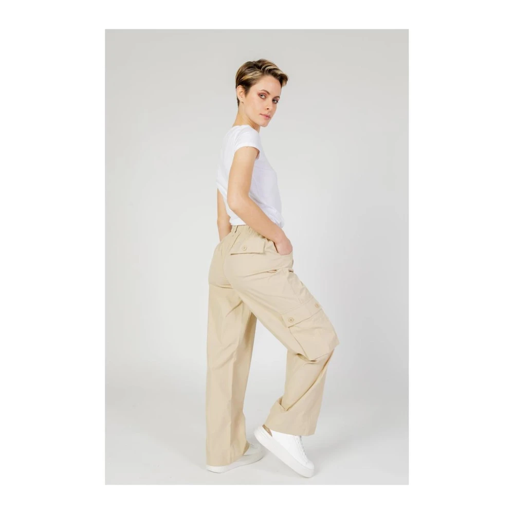 Only Katoenmix Jeans en Broeken Beige Dames