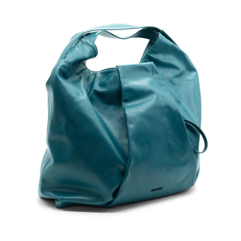 Vic Matié Maxi Shopper met Plooien in Petrol Green Dames