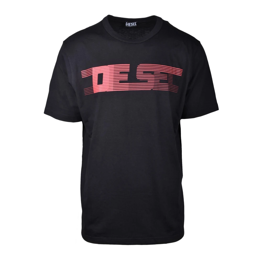 Diesel Katoenen T-shirt Black Heren