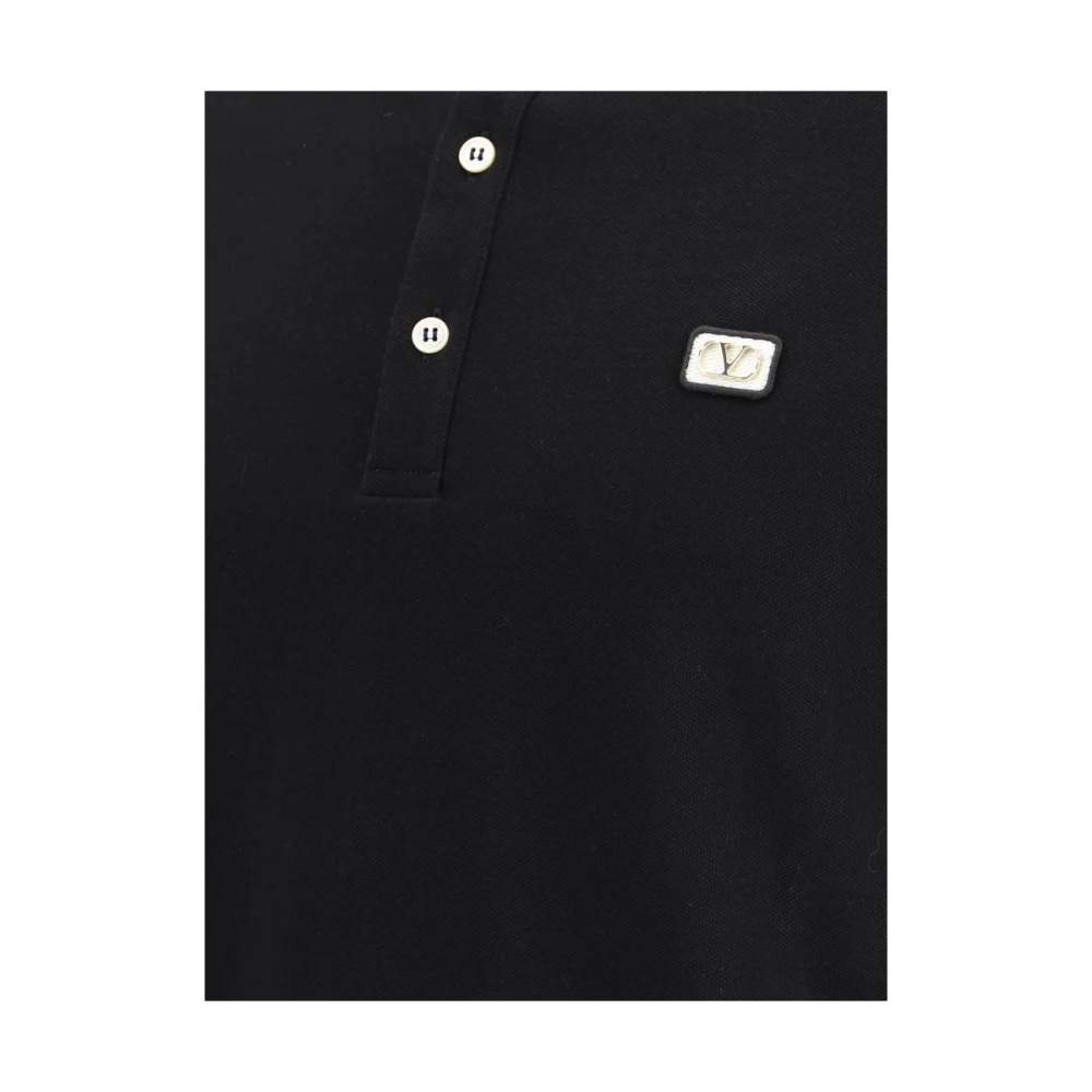 Valentino Katoenen poloshirt met logo Black Heren