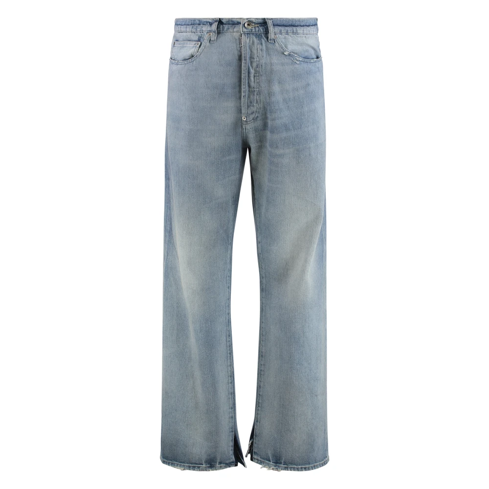 Maison Margiela Men's Blue Straight Fit Jeans, W31, Buckle Jeans
