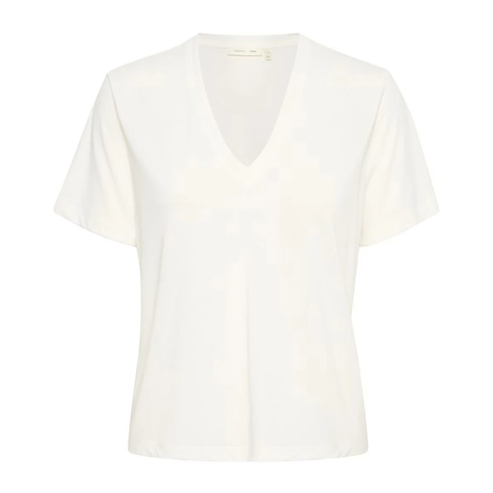 Inwear White Classic V-Neck Top Whisper - Female - T-Shirts - 3XL - Tops