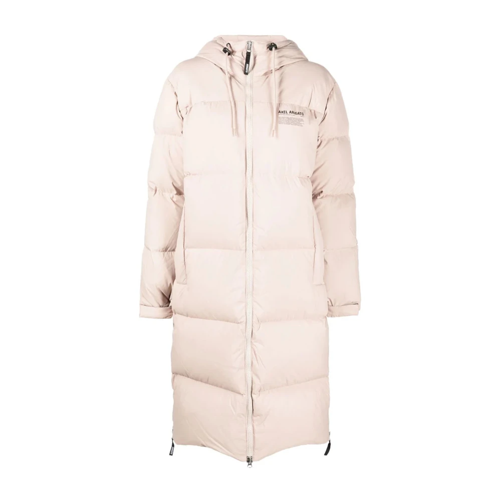 Beige Puffer Down Coat Casual Style