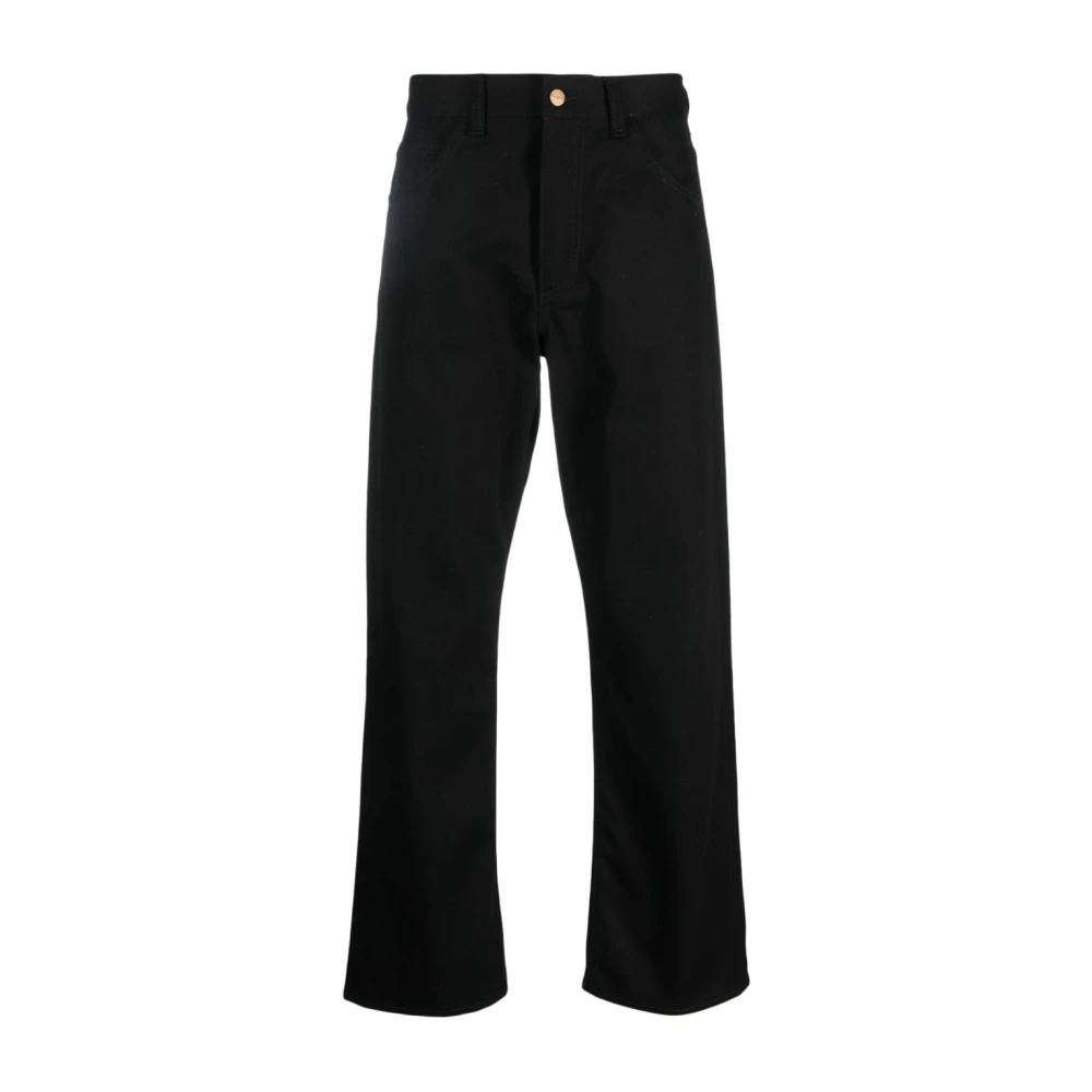 Acne Studios Zwarte broek met hoge taille en rechte pijpen Black Dames