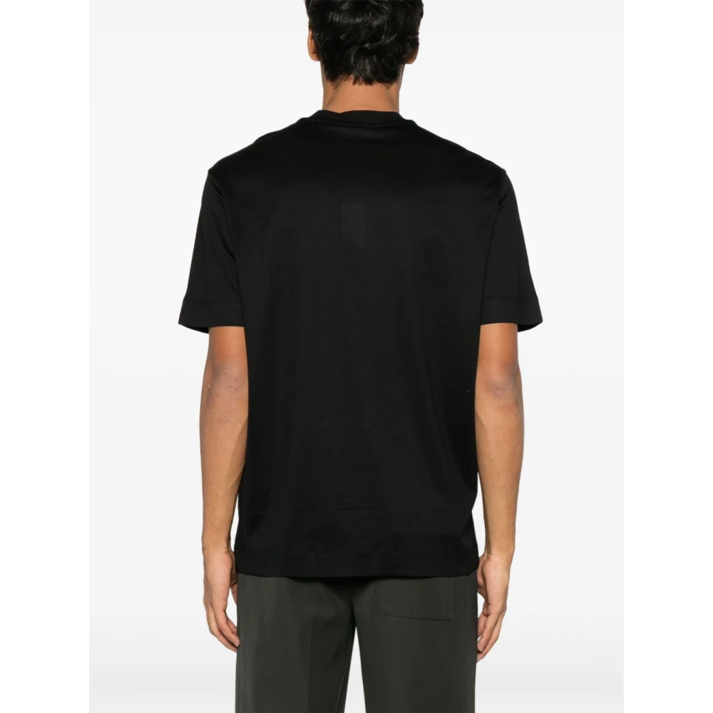 Emporio Armani Zwarte Crew Neck T-shirts en Polos Black Heren