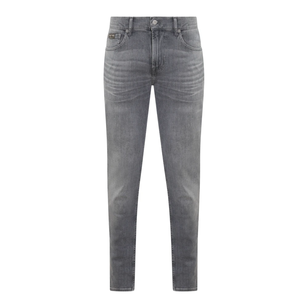 7 For All Mankind Slim Fit Jeans Gray Heren