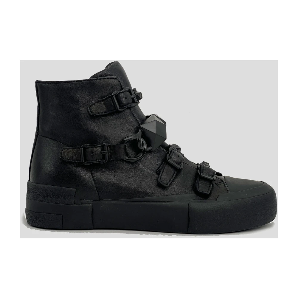 ASH Galaxy New Leather High-Top Sneakers Dames Schoenen Zwart