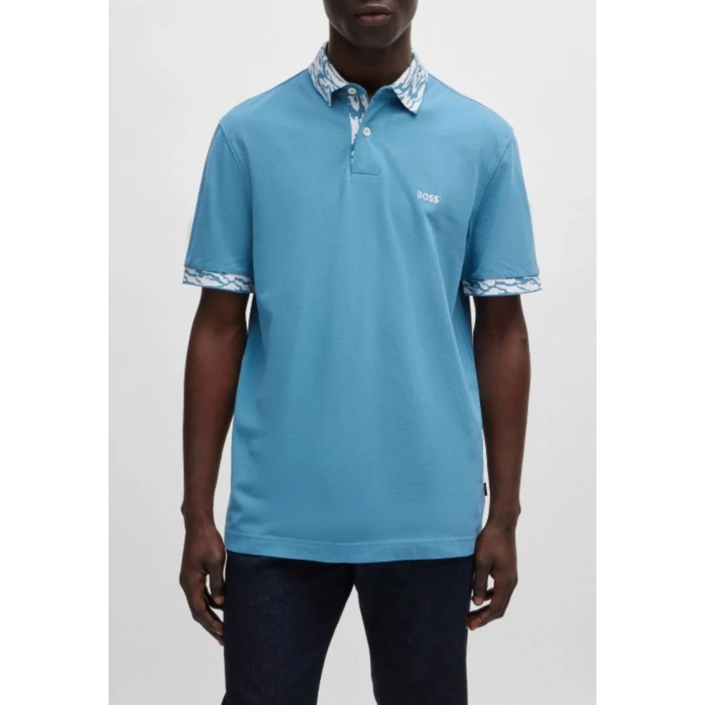 Hugo Boss Ocean Detail Polo Blue Heren