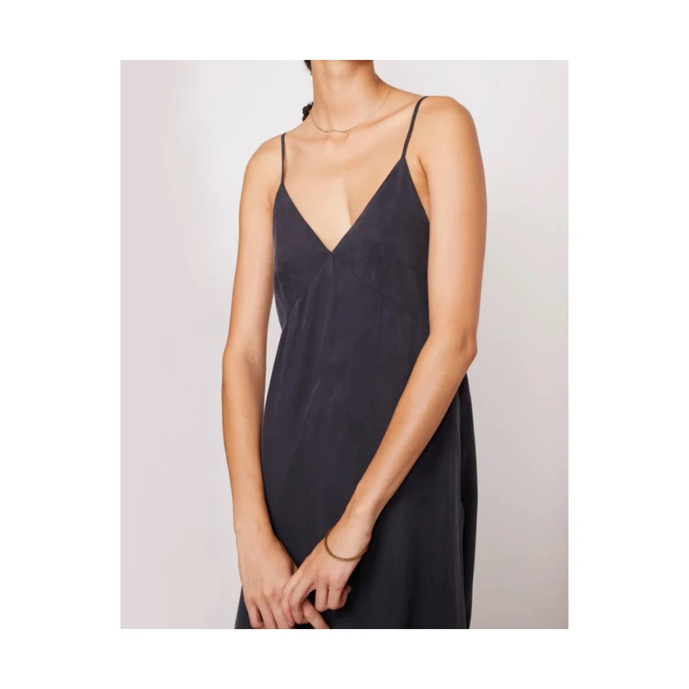 Officine Générale Uve Neck Lyocell Jurk Black Dames