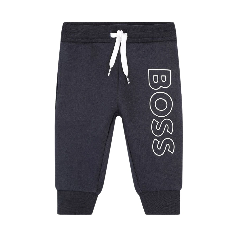 Hugo Boss Fleece Jumpsuit med Justerbar Elastik Blue, Pojke