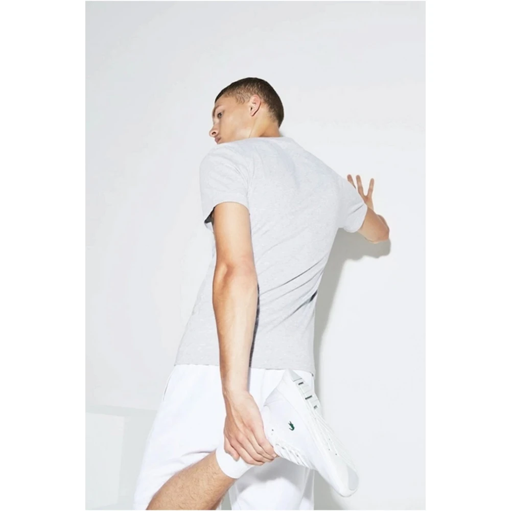Lacoste Regular Fit T-shirt Bedrukt logo Blue Heren