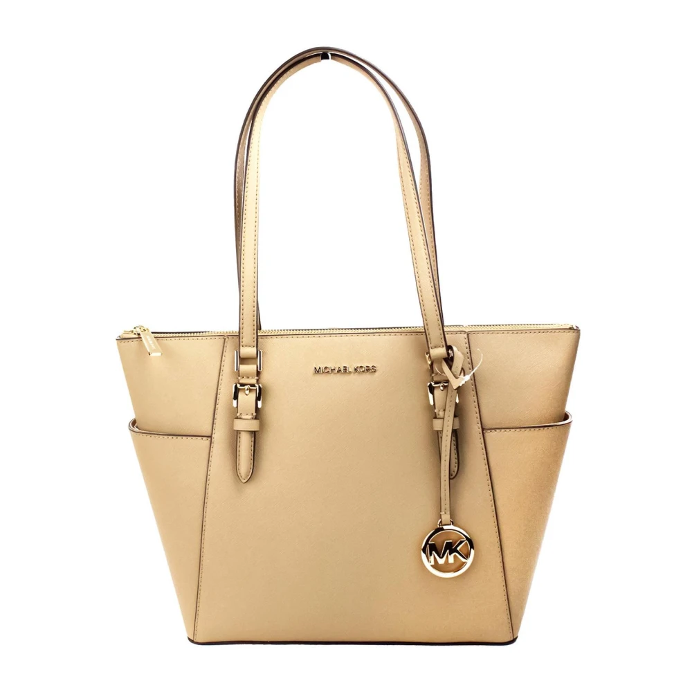 Michael Kors Stijlvolle leren tas in camel Beige Dames