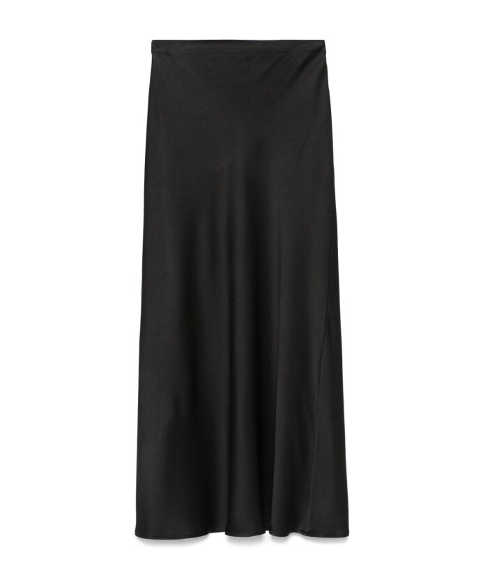 flared-hem-black-skirt