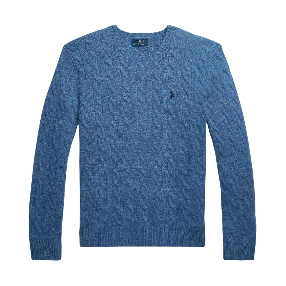 Ralph Lauren Wollen trui met kabelbreisel Blue Heren