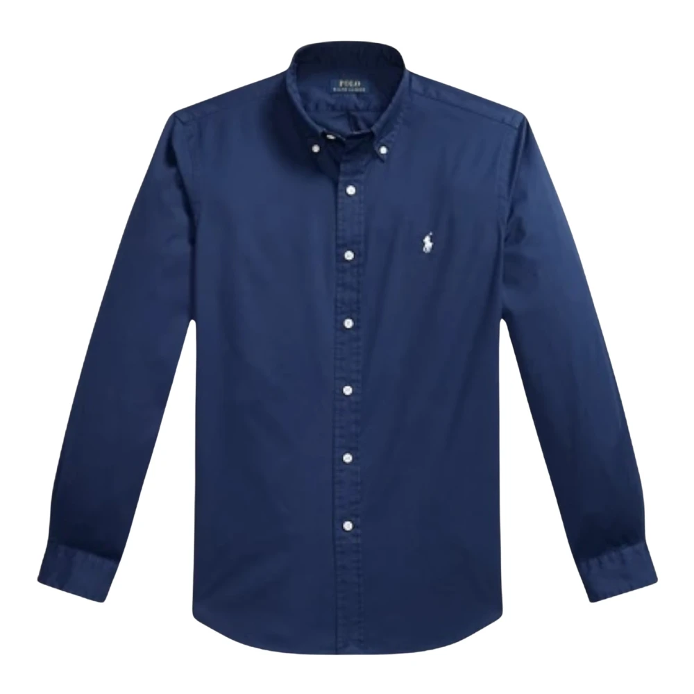 Polo Ralph Lauren Blå Camicia I Ultralätt Twill Custom-Fit
