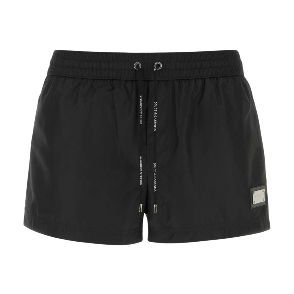 Dolce & Gabbana Unisex Kids Black Kids Swimming Trunks, 3 Y, Swim