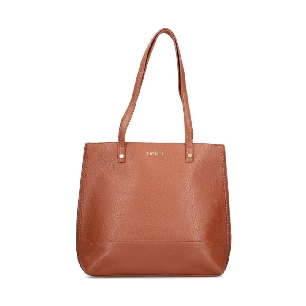 Rieker Casual Beige Tote Bag Brown, Dam