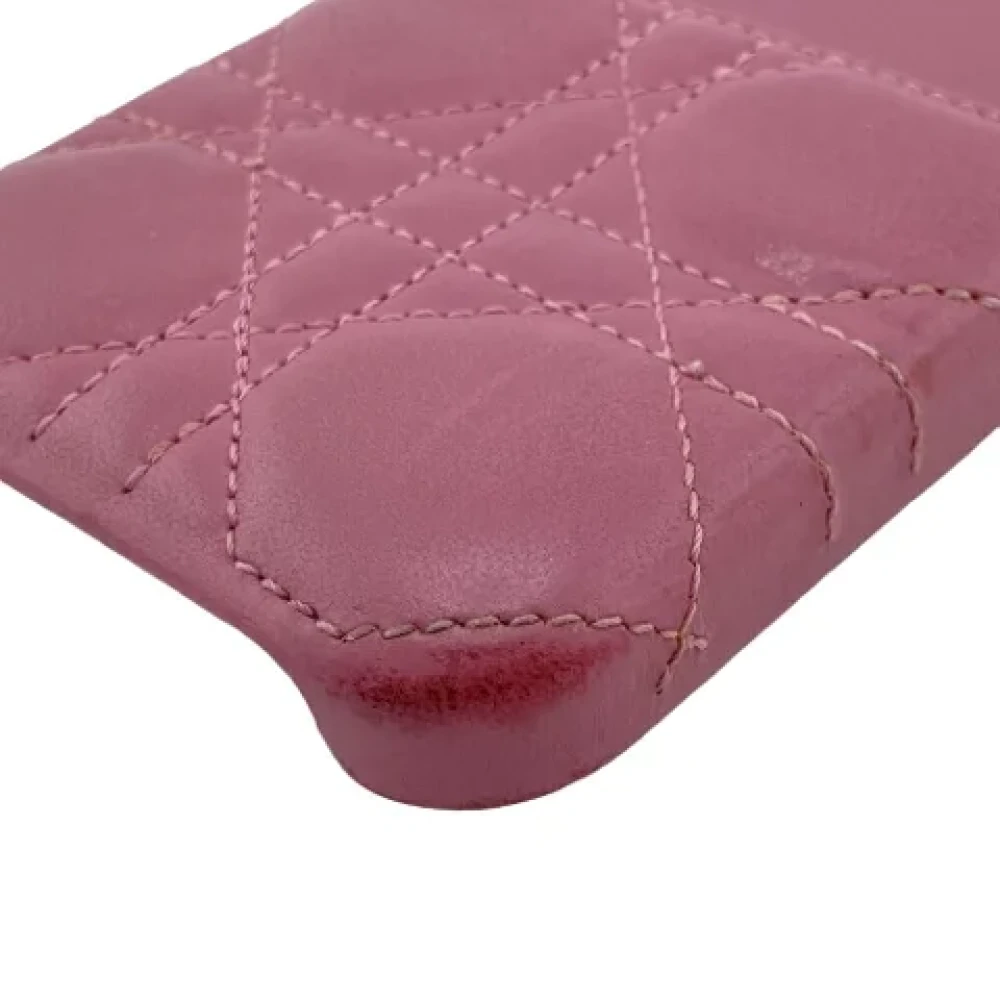 Dior Vintage Pre-owned Leather home-office Pink Dames