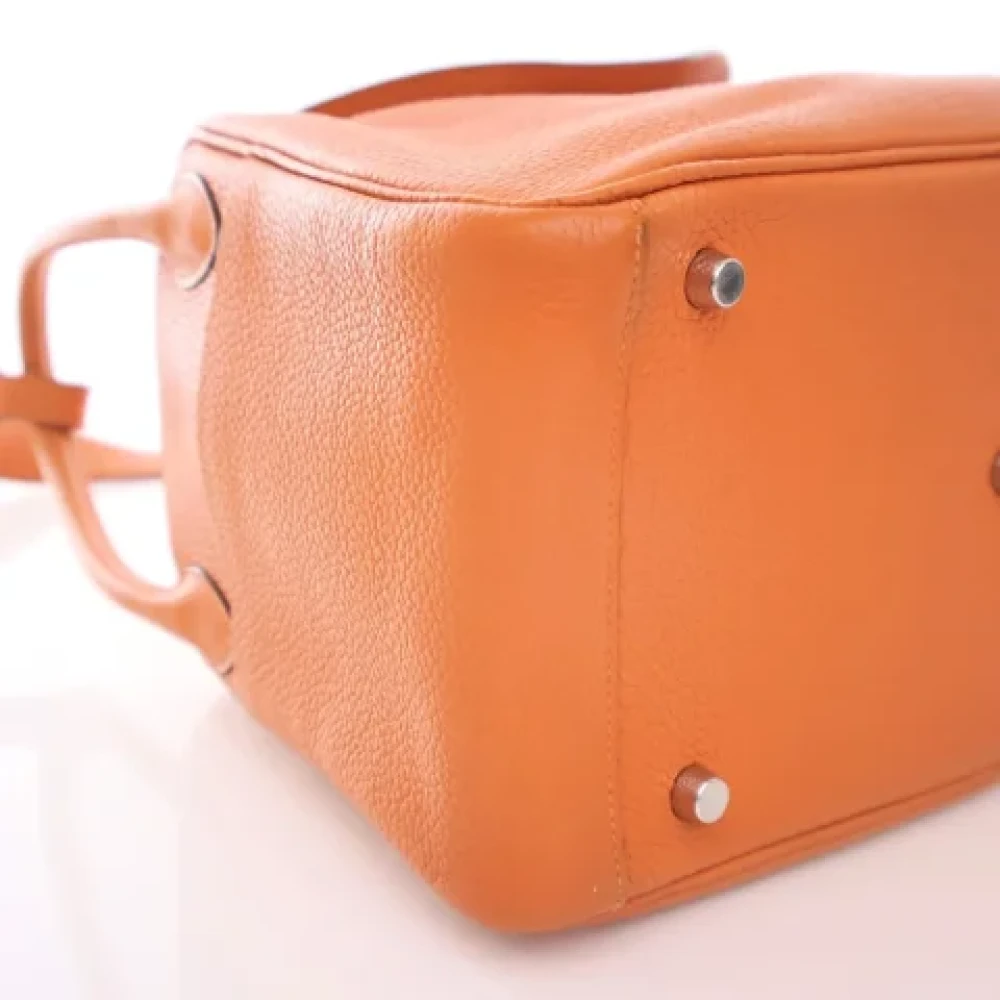 Hermès Vintage Pre-owned Leather handbags Orange Dames