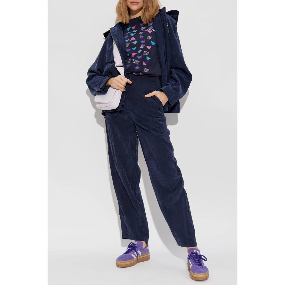 Emporio Armani Loszittende broek Blue Dames