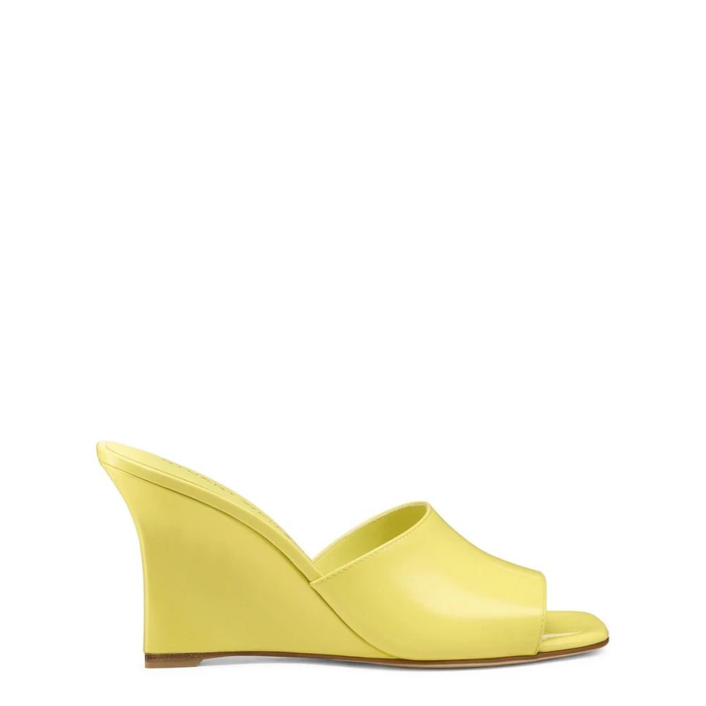 Stuart Weitzman Women's Yellow Wedges, 3 1/2 Uk, Vinnie Wedge Mule Slide 85