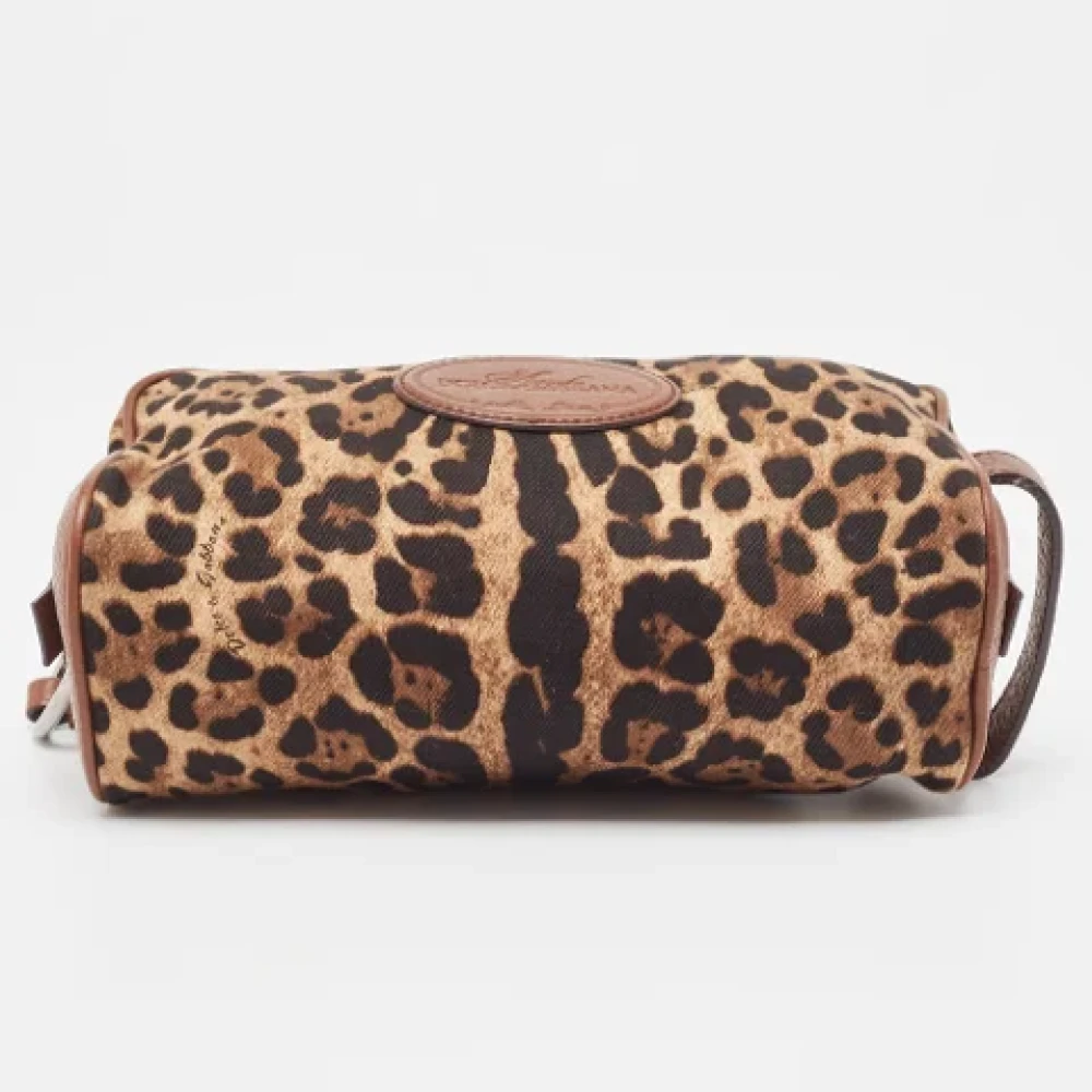 Dolce & Gabbana Pre-owned Fabric pouches Brown Dames