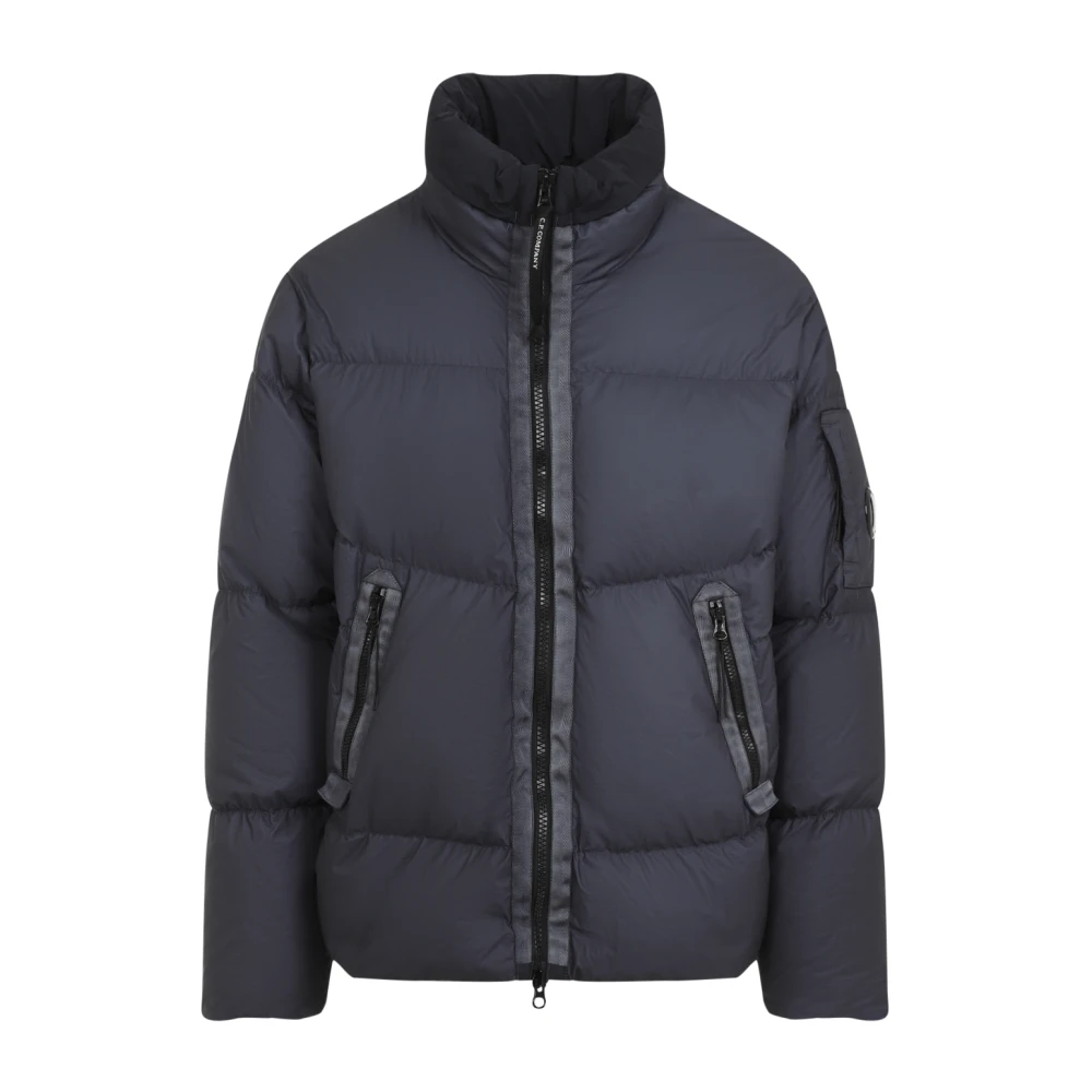 C.P. Company Blauwe Pufferjas Zonder Capuchon Black Heren