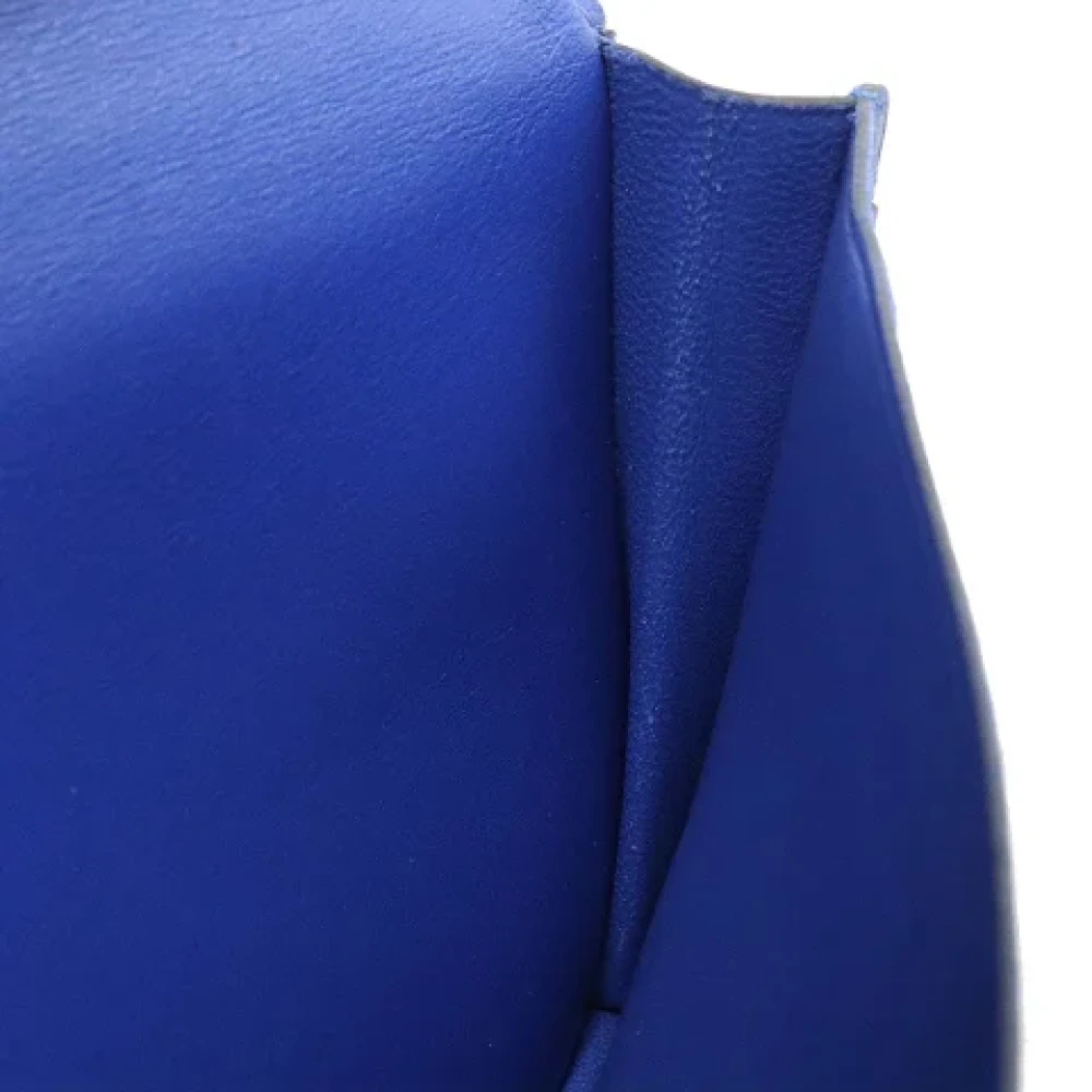 Hermès Vintage Pre-owned Leather wallets Blue Dames