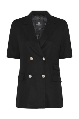double-breasted-black-blazer-with-short-sleeves