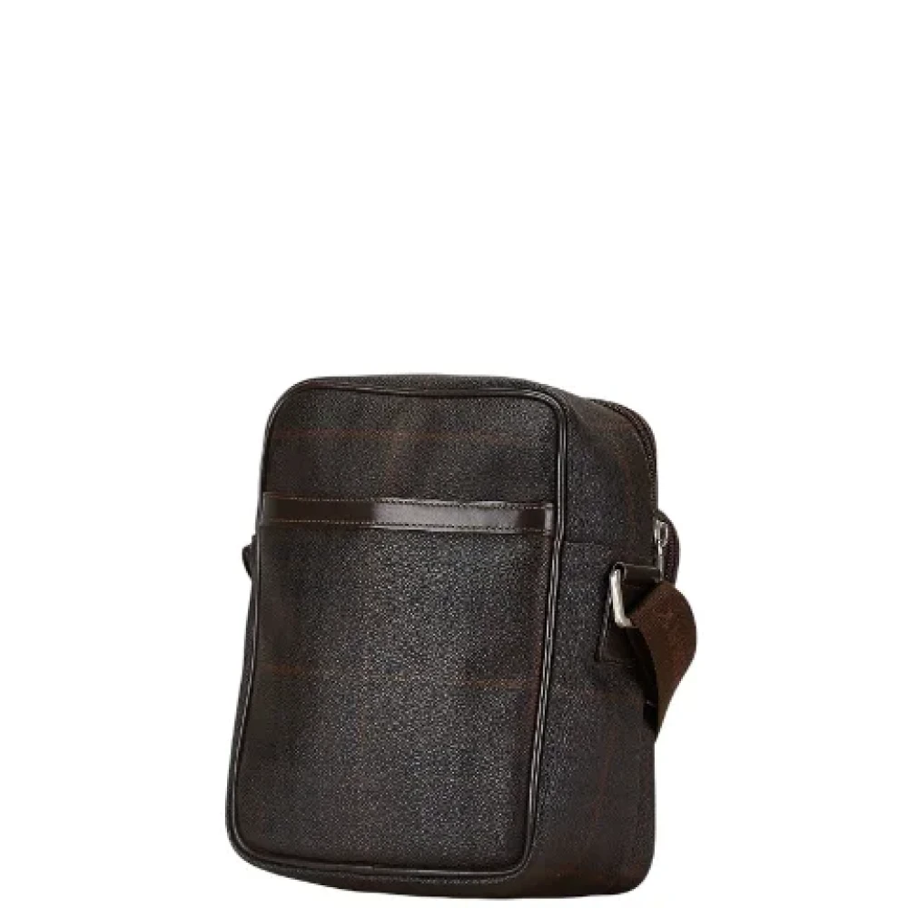 Burberry Vintage Pre-owned Canvas shoulder-bags Brown Dames