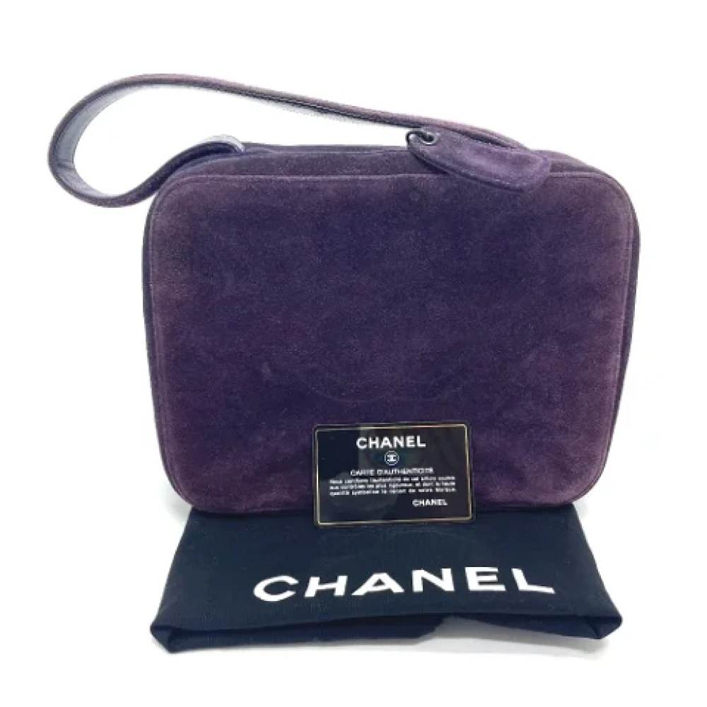 Chanel Vintage Pre-owned Leather chanel-bags Purple Dames