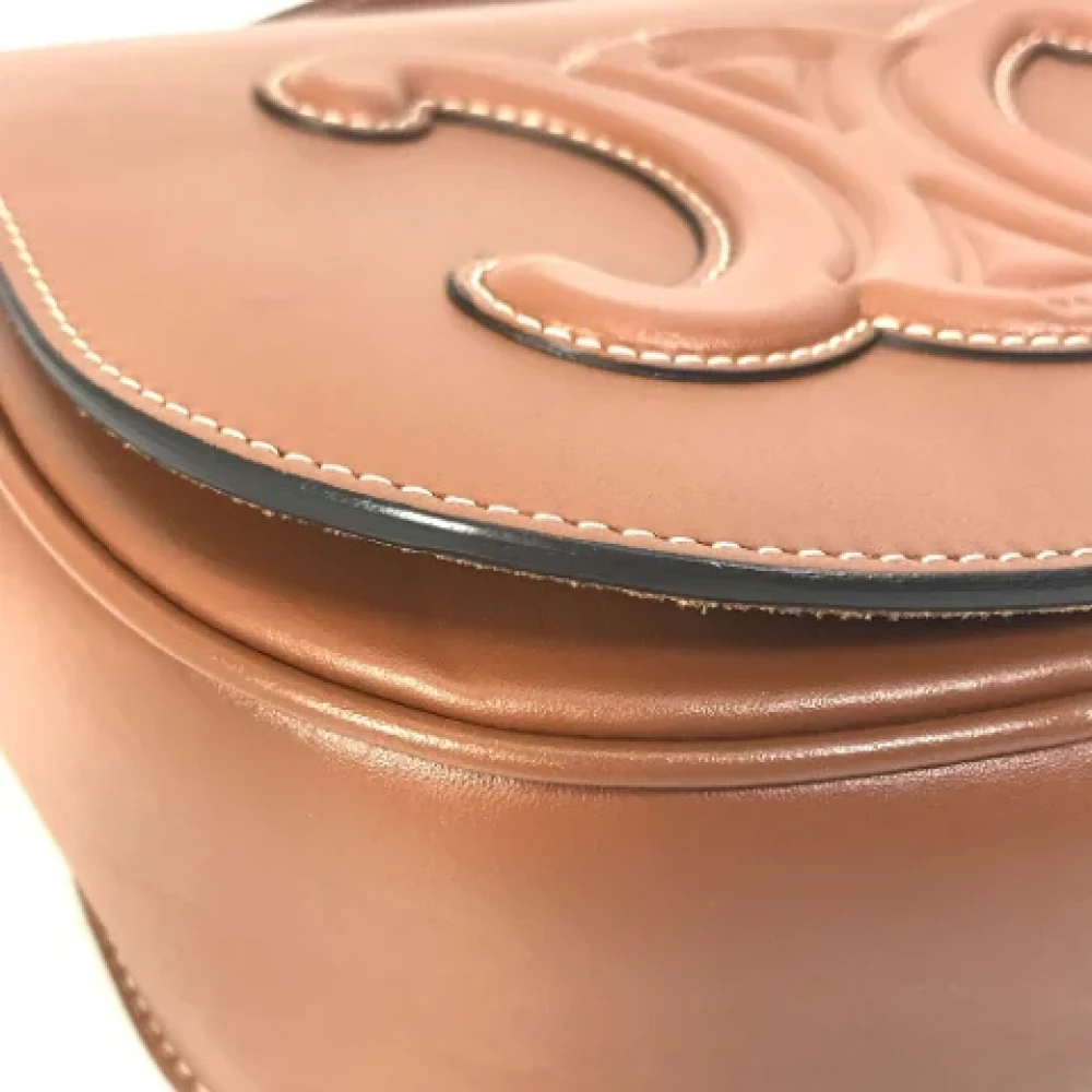 Celine Vintage Pre-owned Leather shoulder-bags Brown Dames