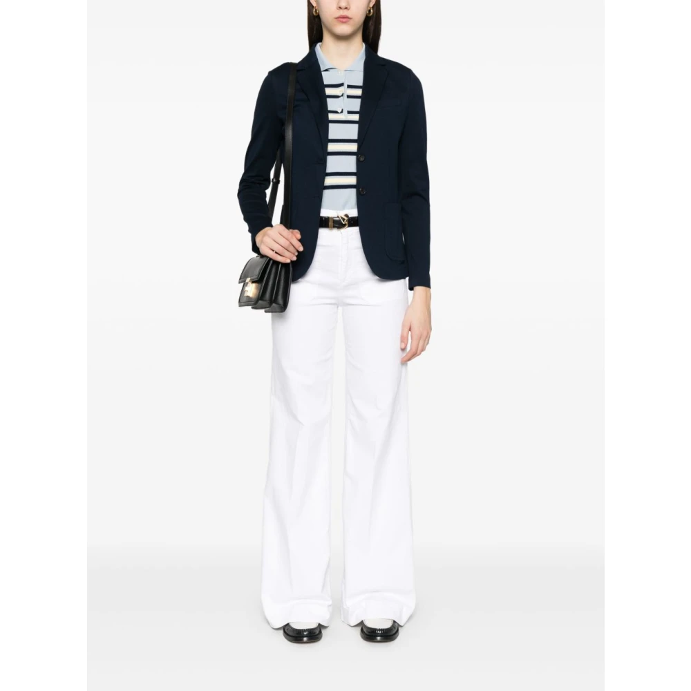 Circolo 1901 Blauwe Jas met Voorknoopsluiting Blue Dames