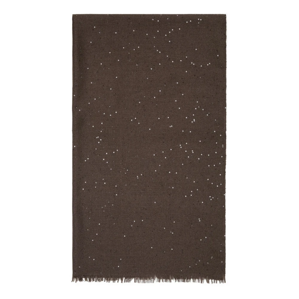 BRUNELLO CUCINELLI Modieuze Scarf C8705 voor alle gelegenheden Brown Dames