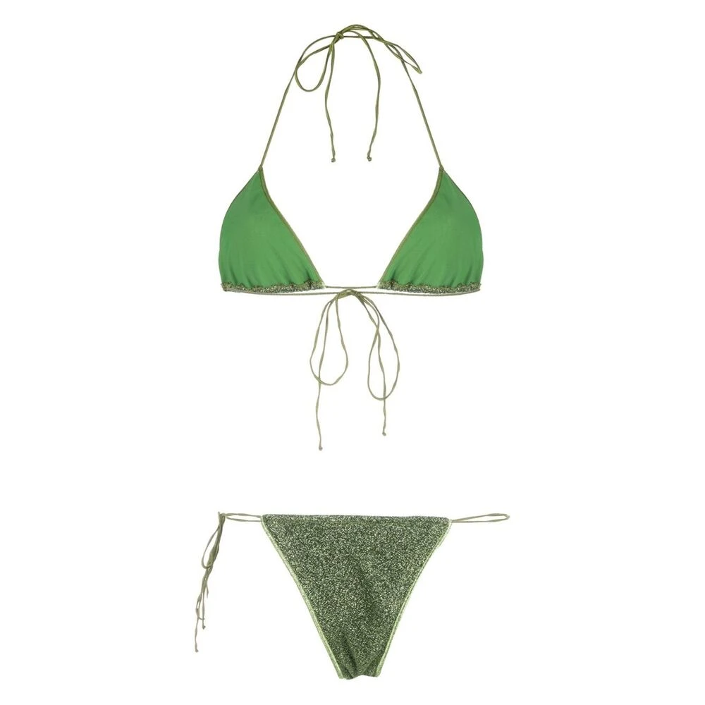 Oseree Avocado Groene Lurex Bikini Set Green Dames