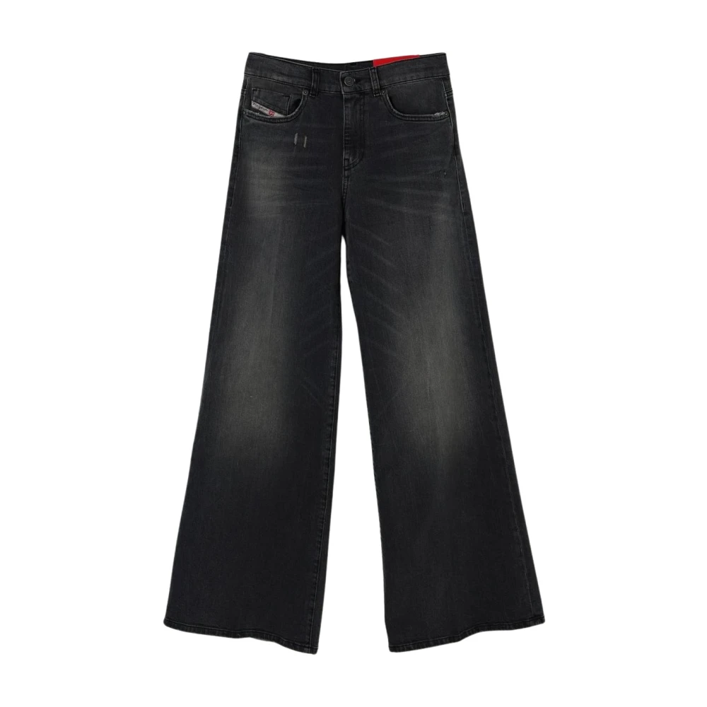 Diesel Boys Black Jeans, 4 Y, Wide Leg Denim Jeans