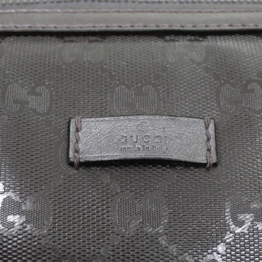 Gucci Vintage Pre-owned Canvas travel-bags Gray Dames