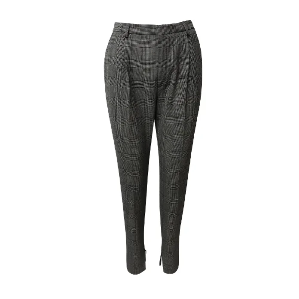 Yves Saint Laurent Vintage Pre-owned Wool bottoms Gray Dames