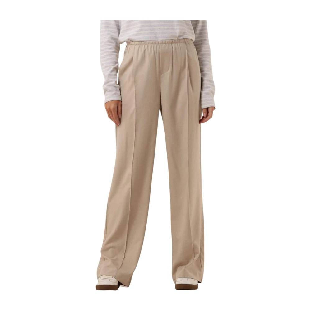 Penn&Ink N.Y Elegante Zandkleurige Broek Beige Dames