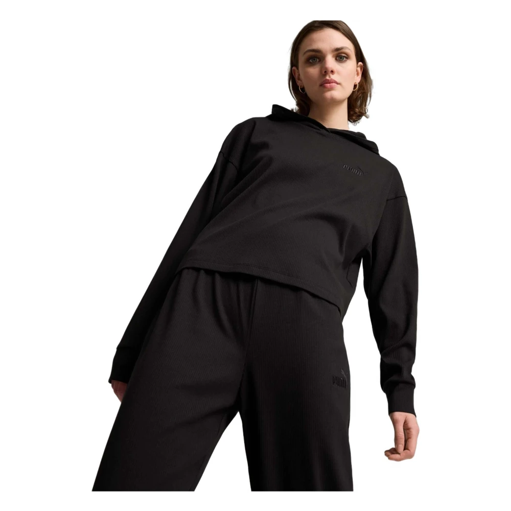 Puma Ess Elevated Hoodie Black Dames