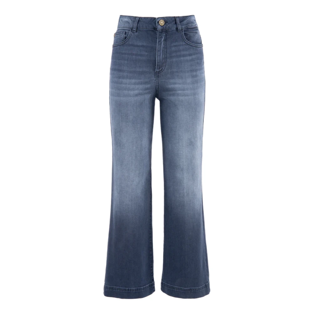 Nenette Zwarte Korte Denim Jeans Blue Dames