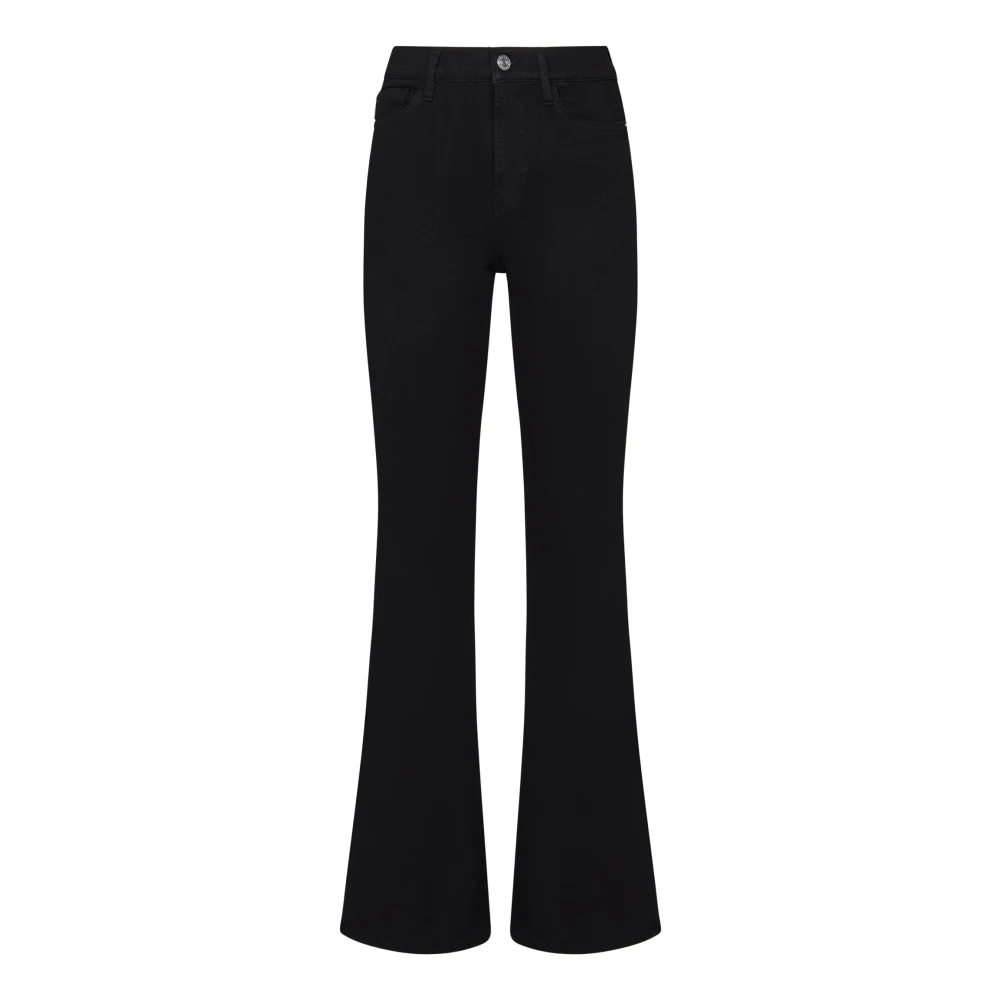 Frame Zwarte High-Rise Flare Jeans Black Dames