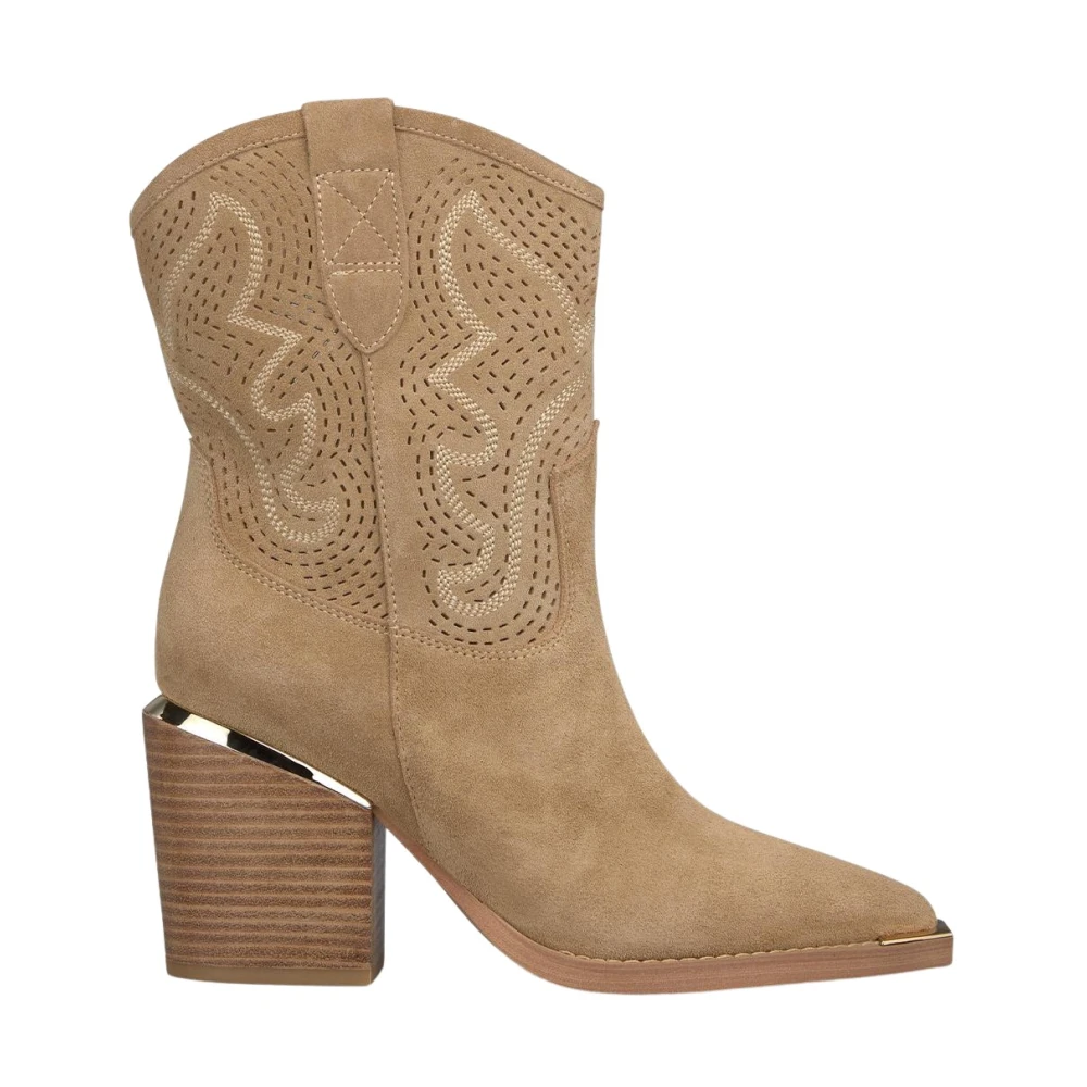 Alma En Pena Vrouw Beige Schoenen Dames, 37 Eu, Leer, Leren Enkelboot